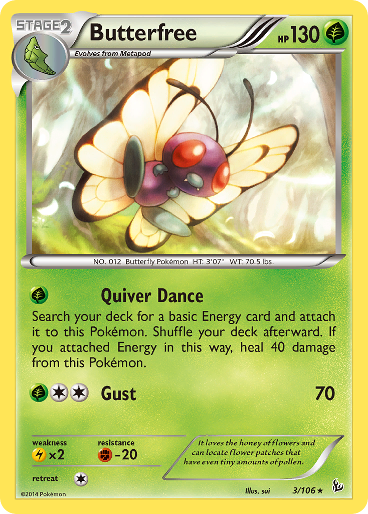 Butterfree (3/106) [XY: Flashfire] | Exor Games Dartmouth