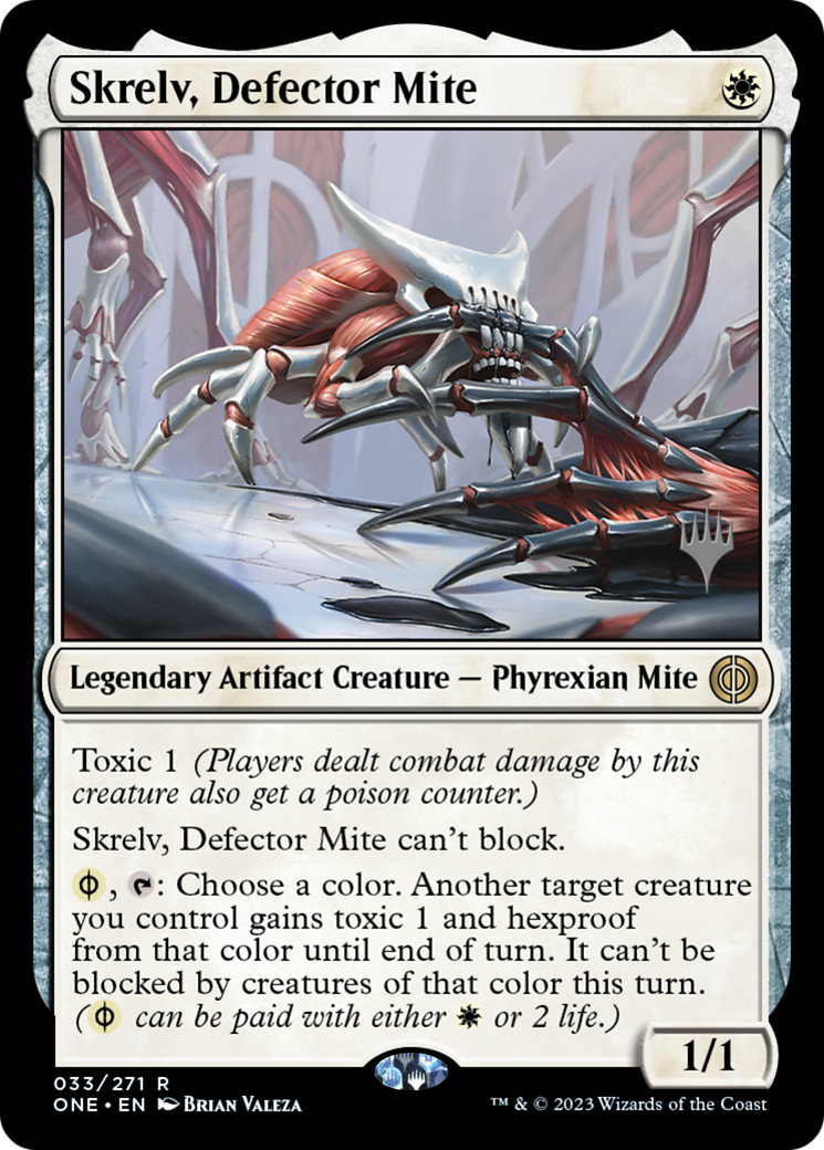 Skrelv, Defector Mite (Promo Pack) [Phyrexia: All Will Be One Promos] | Exor Games Dartmouth