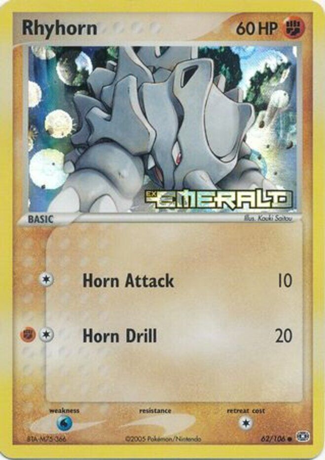 Rhyhorn (62/106) (Stamped) [EX: Emerald] | Exor Games Dartmouth