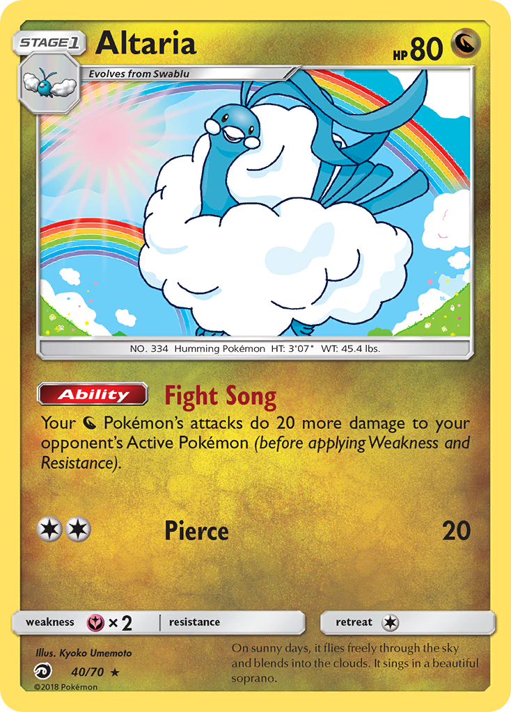 Altaria (40/70) [Sun & Moon: Dragon Majesty] | Exor Games Dartmouth