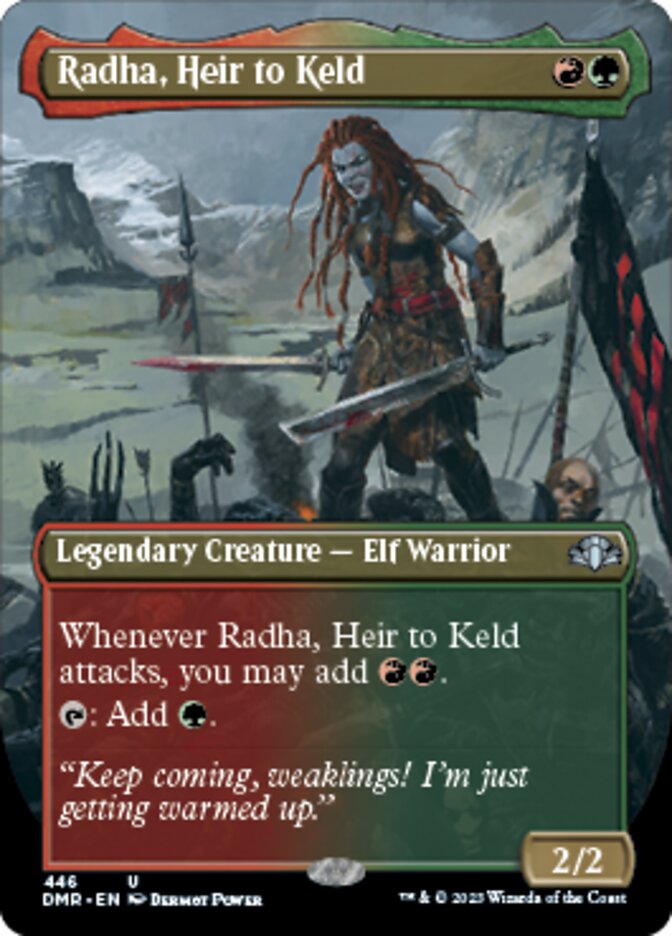 Radha, Heir to Keld (Borderless Alternate Art) [Dominaria Remastered] | Exor Games Dartmouth