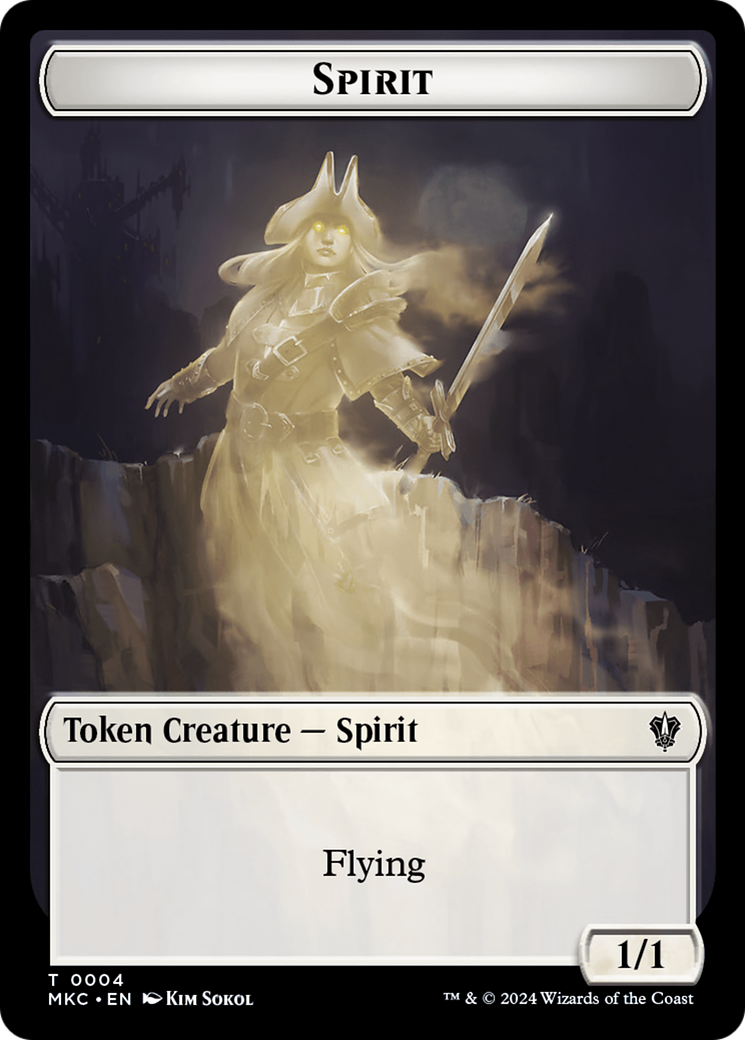 Spirit // Phyrexian Germ Double-Sided Token [Murders at Karlov Manor Commander Tokens] | Exor Games Dartmouth