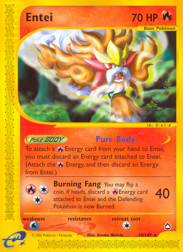 Entei (10/147) [Aquapolis] | Exor Games Dartmouth