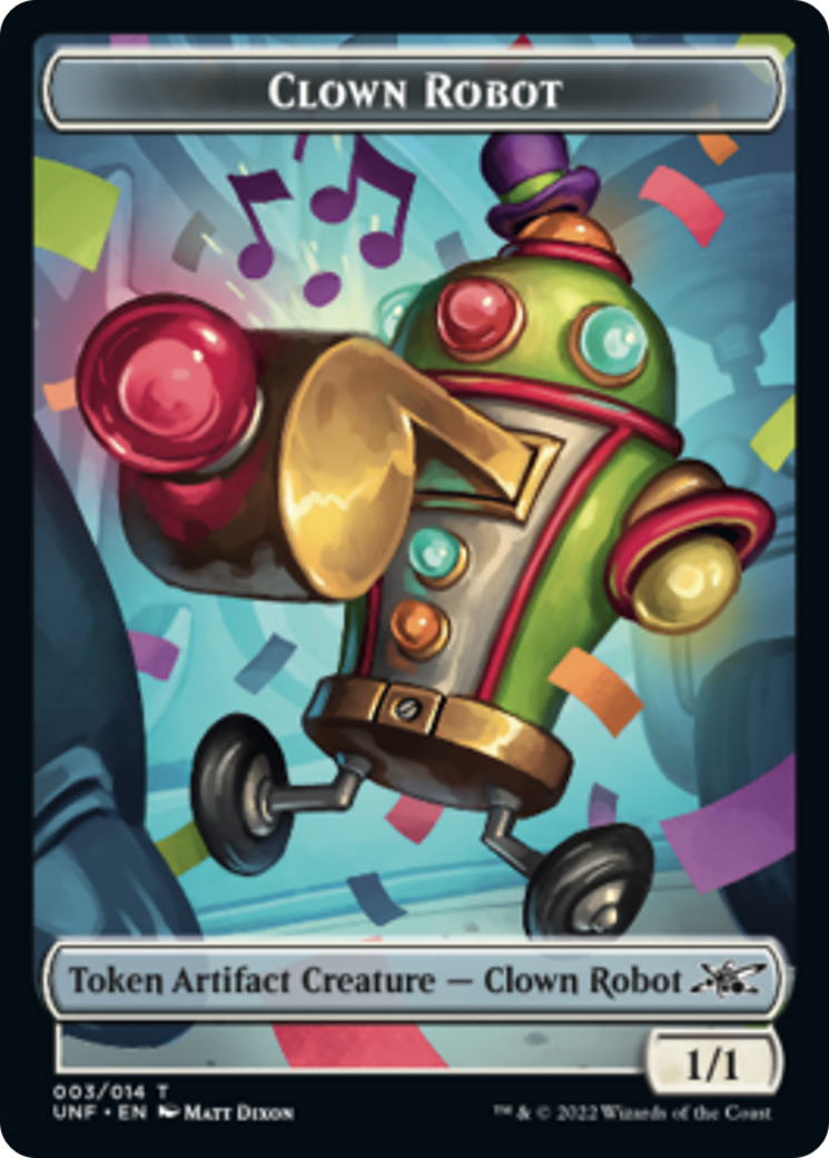 Clown Robot (003) // Food (010) Double-sided Token [Unfinity Tokens] | Exor Games Dartmouth