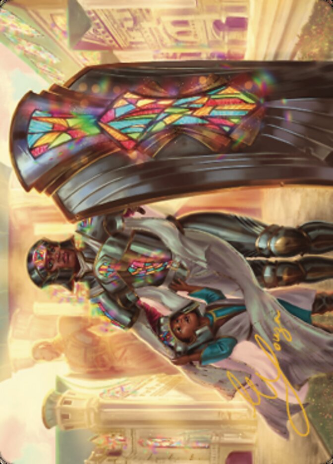 Guardian of New Benalia Art Card (Gold-Stamped Signature) [Dominaria United Art Series] | Exor Games Dartmouth