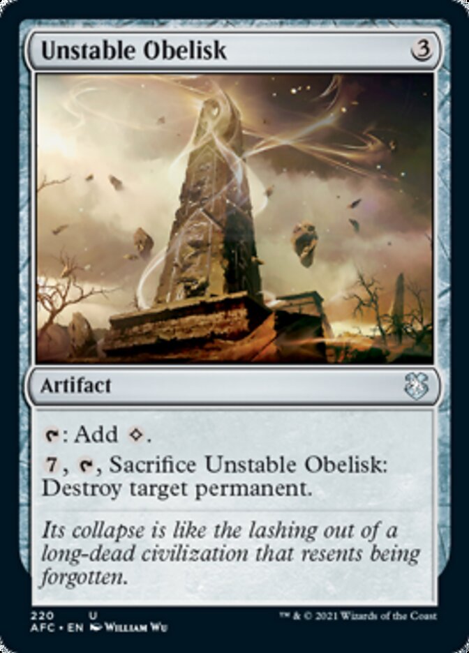 Unstable Obelisk [Dungeons & Dragons: Adventures in the Forgotten Realms Commander] | Exor Games Dartmouth