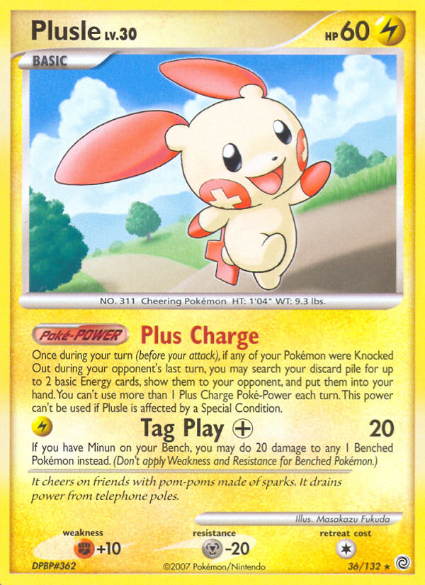 Plusle (36/132) [Diamond & Pearl: Secret Wonders] | Exor Games Dartmouth