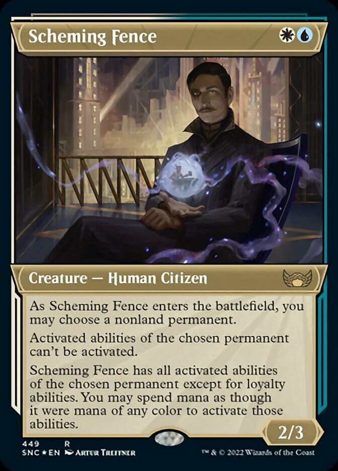 Scheming Fence (Showcase Art Deco Foil Etched) [Streets of New Capenna] | Exor Games Dartmouth