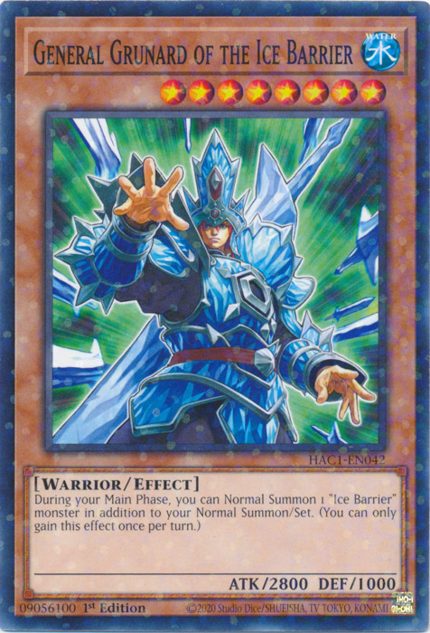 General Grunard of the Ice Barrier (Duel Terminal) [HAC1-EN042] Common | Exor Games Dartmouth