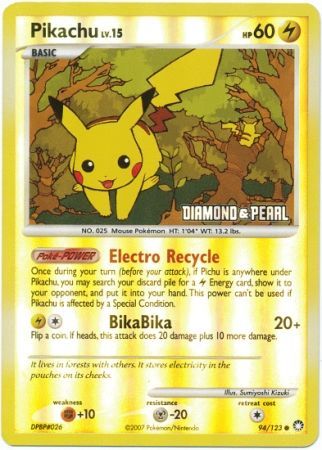 Pikachu (94/123) [Burger King Promos: 2008 Collection] | Exor Games Dartmouth