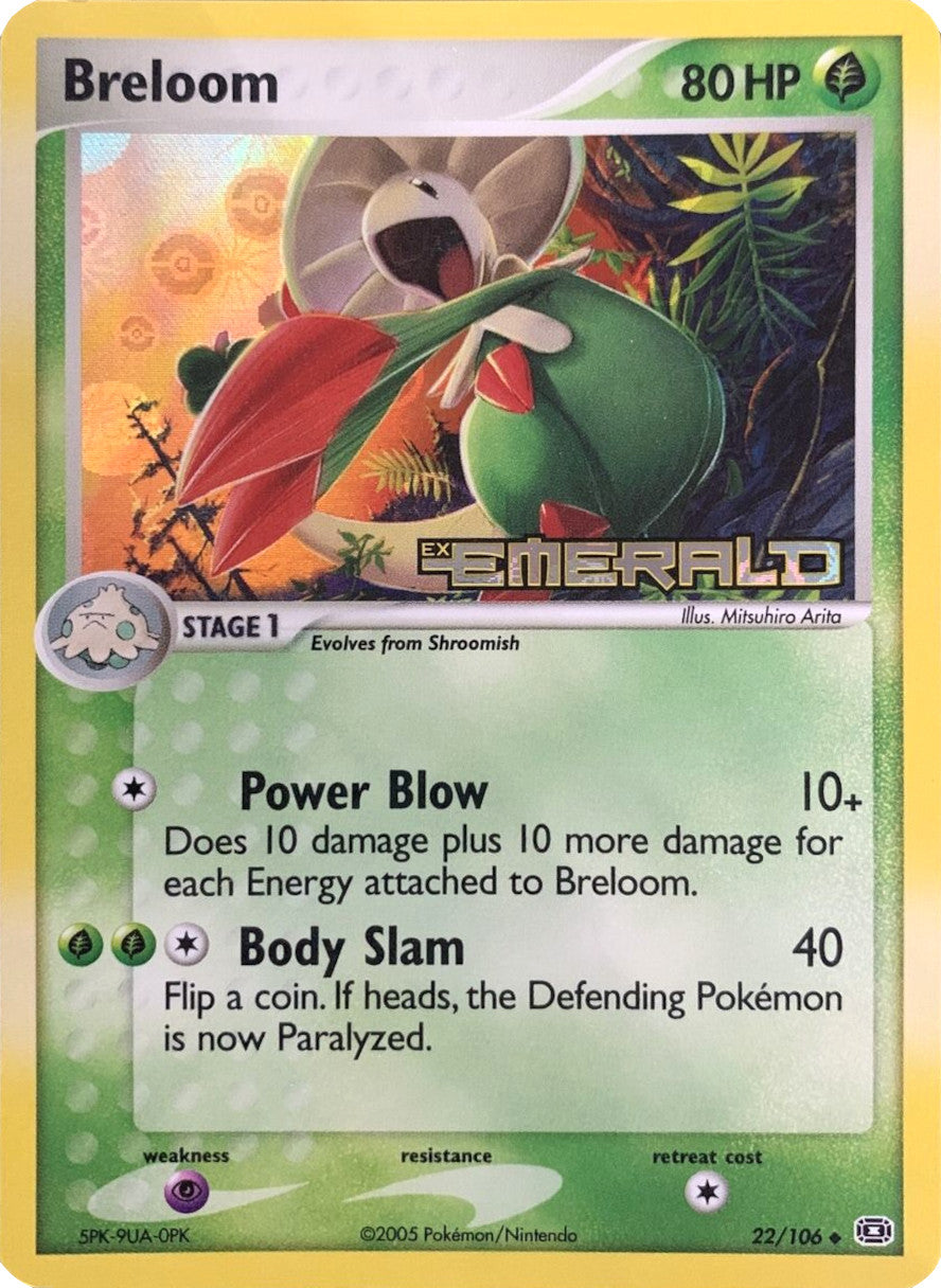 Breloom (22/106) (Stamped) [EX: Emerald] | Exor Games Dartmouth