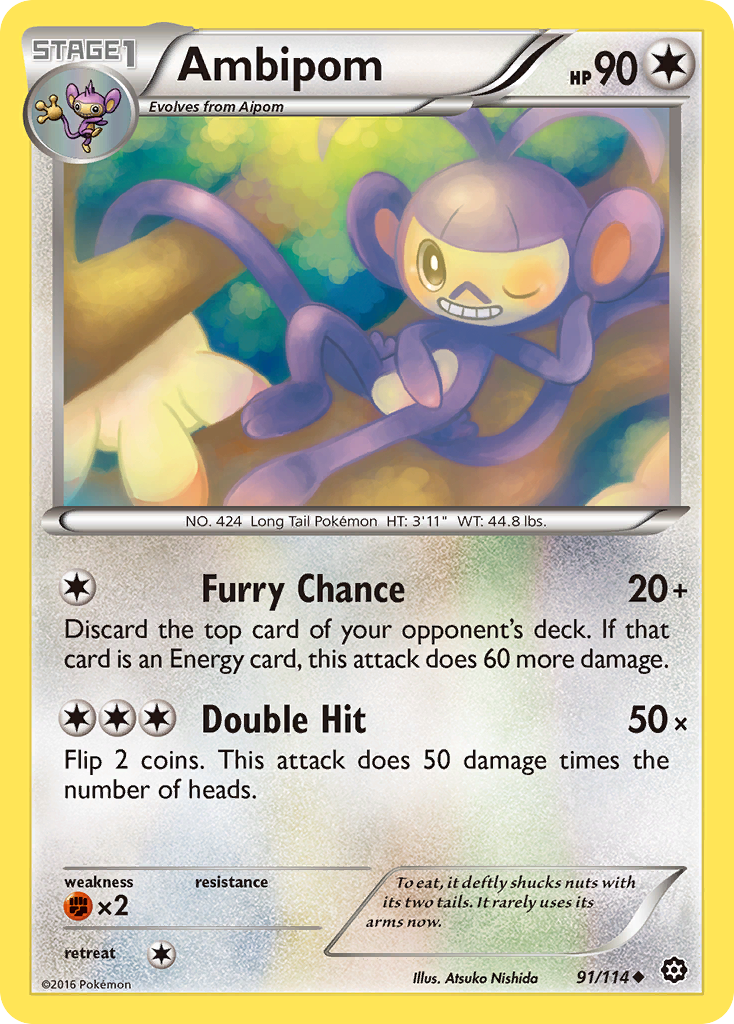 Ambipom (91/114) [XY: Steam Siege] | Exor Games Dartmouth