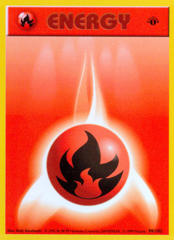 Fire Energy (98/102) (Shadowless) [Base Set 1st Edition] | Exor Games Dartmouth