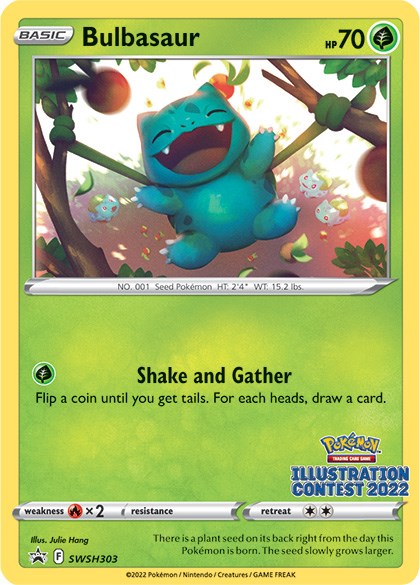 Bulbasaur (SWSH303) (Illustration Contest 2022) [Sword & Shield: Black Star Promos] | Exor Games Dartmouth