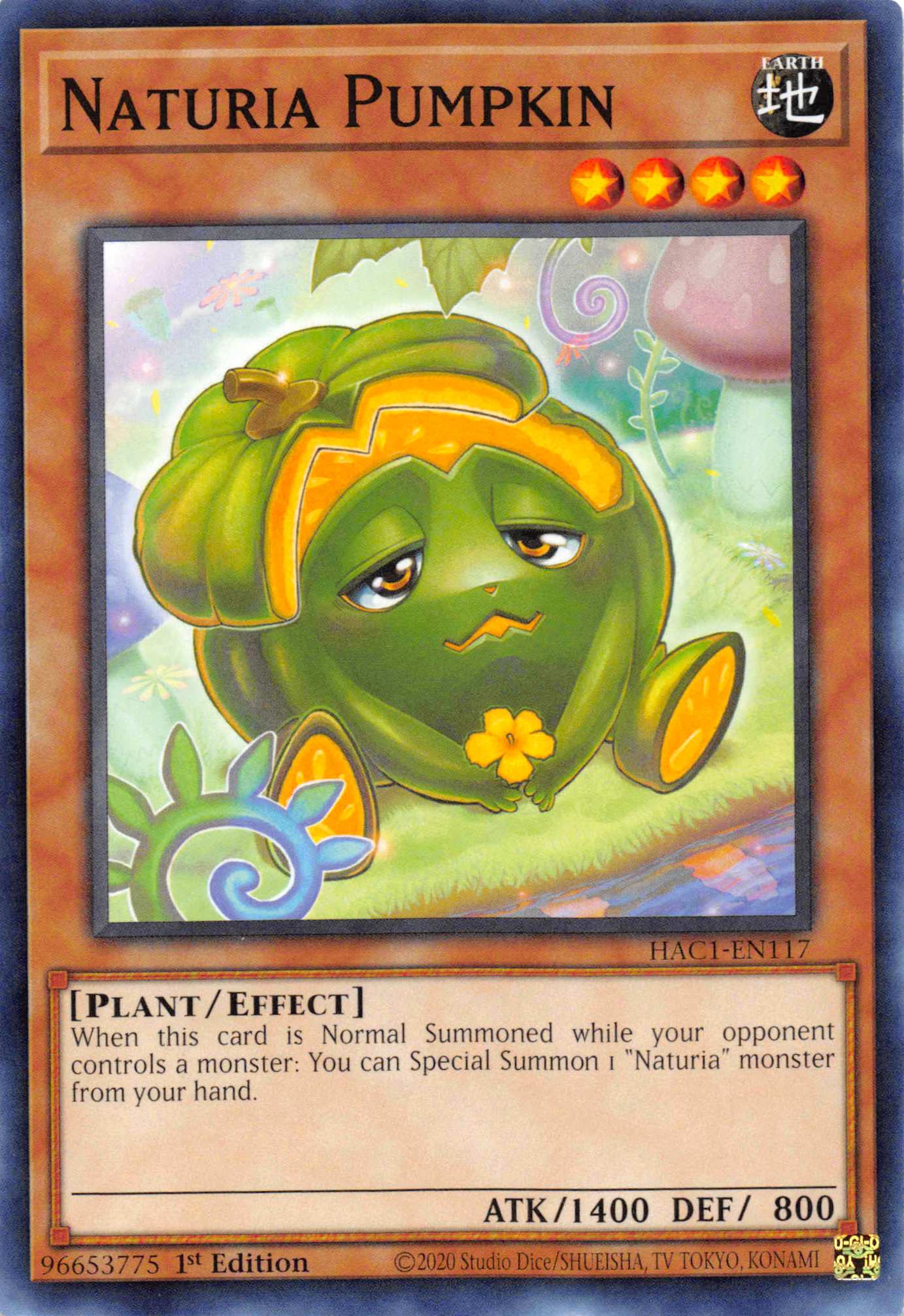 Naturia Pumpkin (Duel Terminal) [HAC1-EN117] Parallel Rare | Exor Games Dartmouth