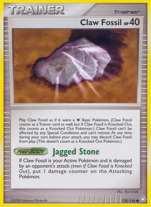 Claw Fossil (138/146) [Diamond & Pearl: Legends Awakened] | Exor Games Dartmouth