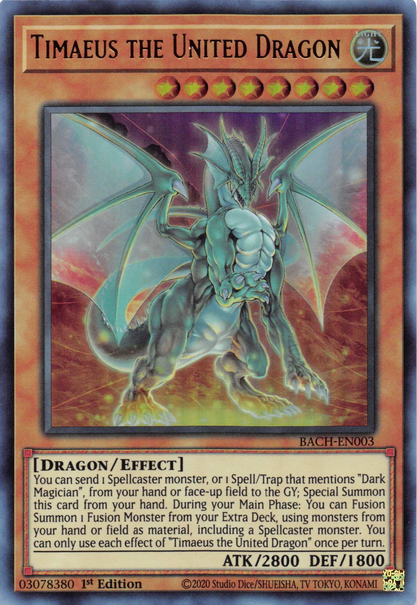 Timaeus the United Dragon [BACH-EN003] Ultra Rare | Exor Games Dartmouth