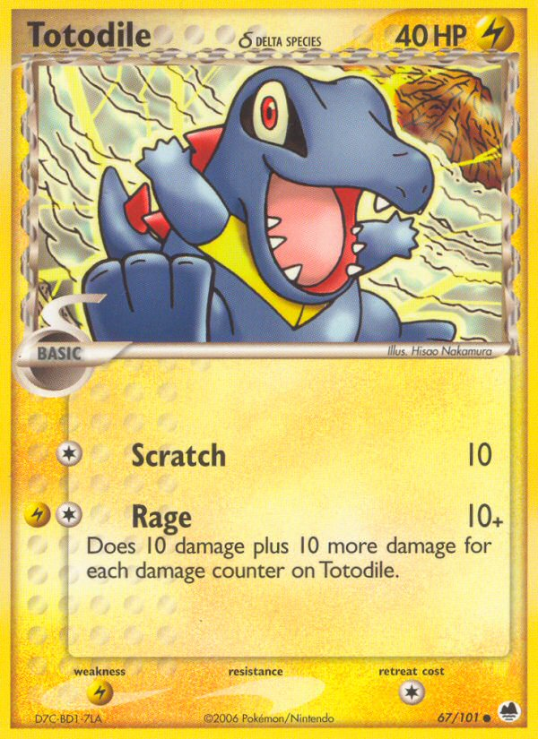 Totodile (67/101) (Delta Species) [EX: Dragon Frontiers] | Exor Games Dartmouth