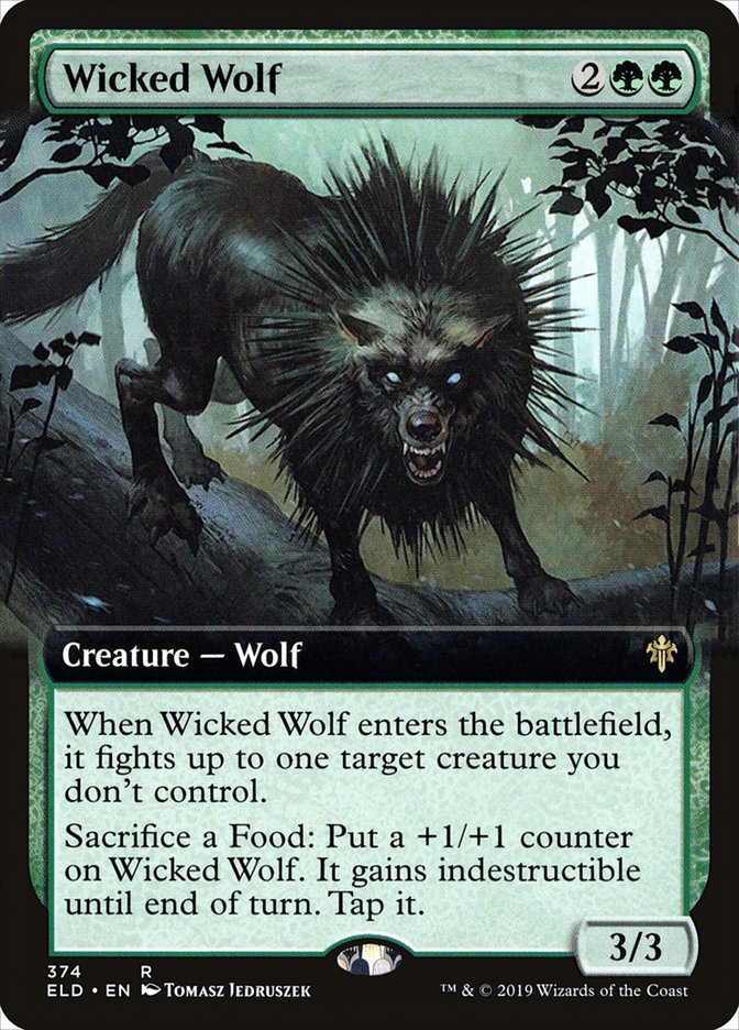 Wicked Wolf (Extended Art) [Throne of Eldraine] | Exor Games Dartmouth