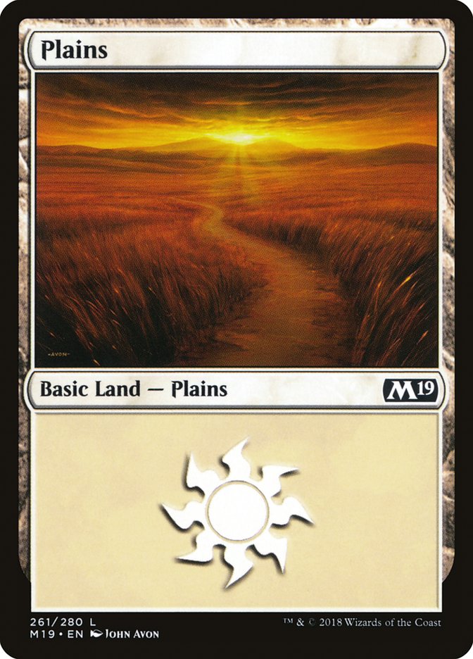 Plains (261) [Core Set 2019] | Exor Games Dartmouth