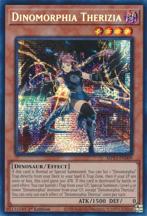 Dinomorphia Therizia [MP23-EN009] Prismatic Secret Rare | Exor Games Dartmouth