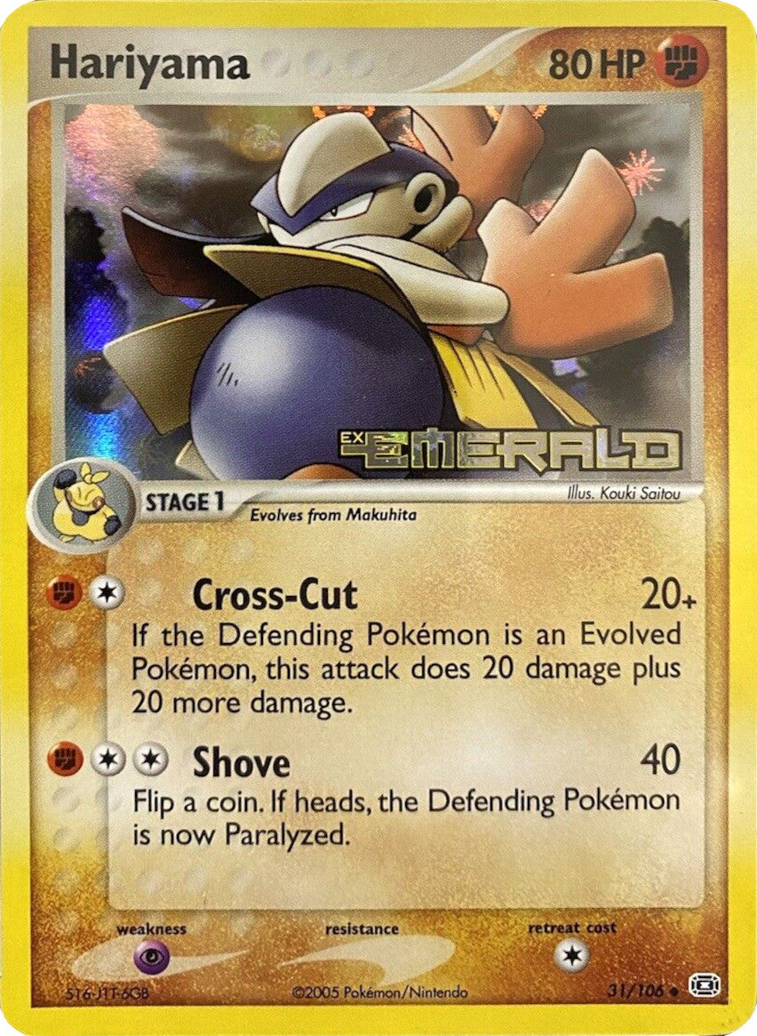 Hariyama (31/106) (Stamped) [EX: Emerald] | Exor Games Dartmouth