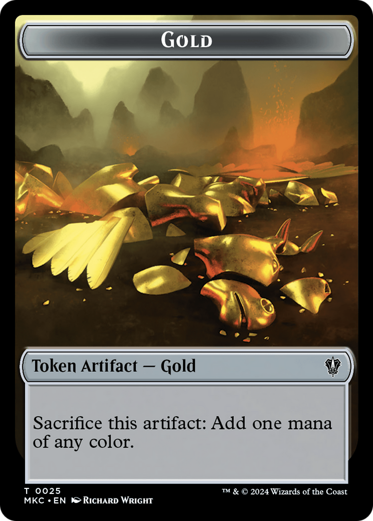 Gold // Treasure Double-Sided Token [Murders at Karlov Manor Commander Tokens] | Exor Games Dartmouth