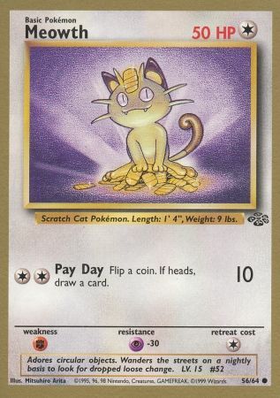 Meowth (56/64) (Gold Bordered Promo) [Jungle Unlimited] | Exor Games Dartmouth