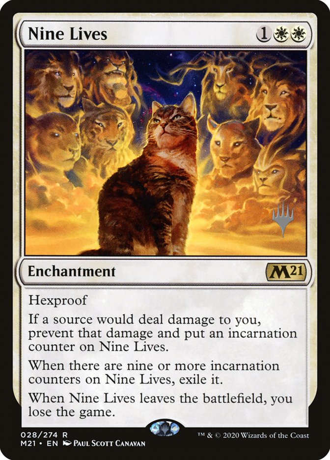 Nine Lives (Promo Pack) [Core Set 2021 Promos] | Exor Games Dartmouth