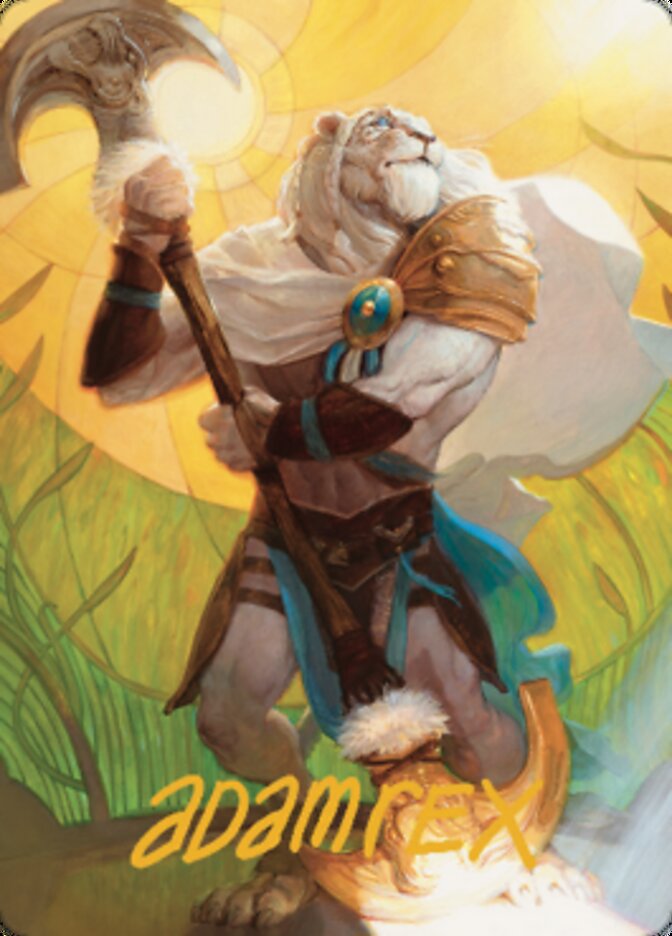 Ajani, Sleeper Agent Art Card (Gold-Stamped Signature) [Dominaria United Art Series] | Exor Games Dartmouth