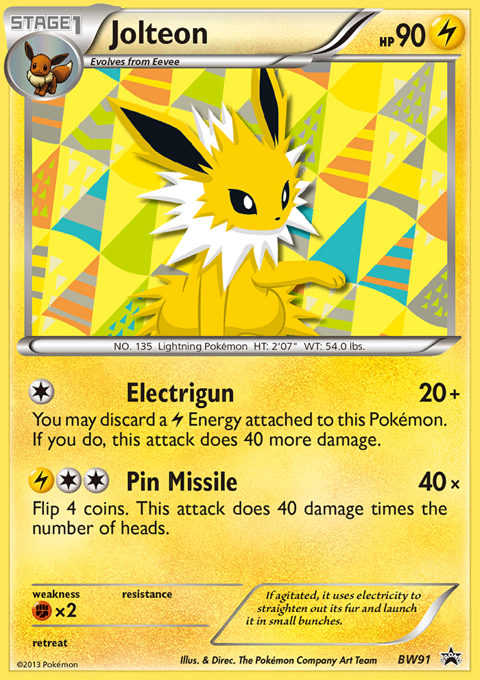 Jolteon (BW91) [Black & White: Black Star Promos] | Exor Games Dartmouth