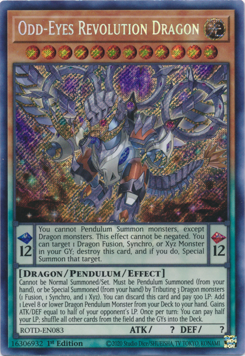 Odd-Eyes Revolution Dragon [ROTD-EN083] Secret Rare | Exor Games Dartmouth