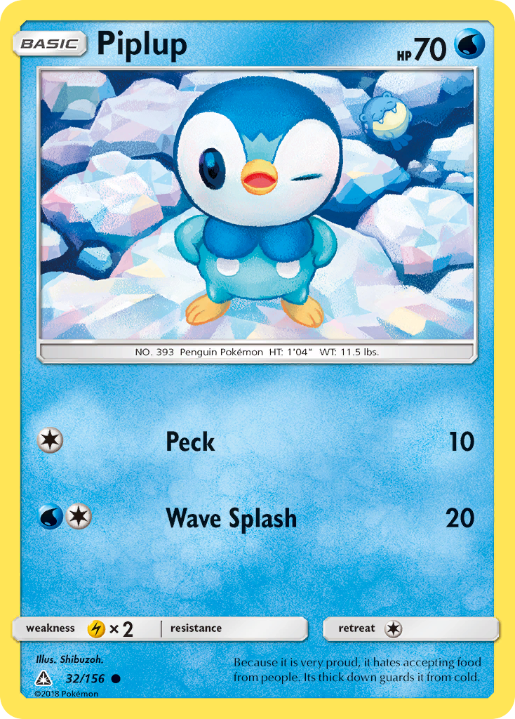 Piplup (32/156) [Sun & Moon: Ultra Prism] | Exor Games Dartmouth