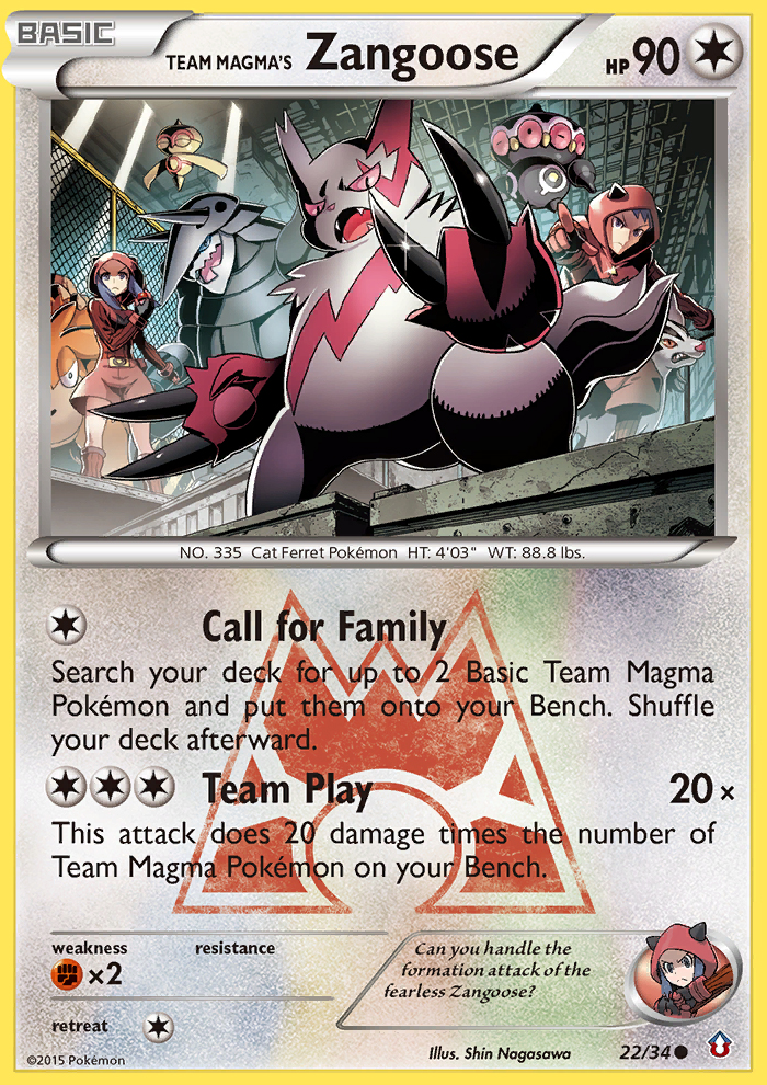 Team Magma's Zangoose (22/34) [XY: Double Crisis] | Exor Games Dartmouth