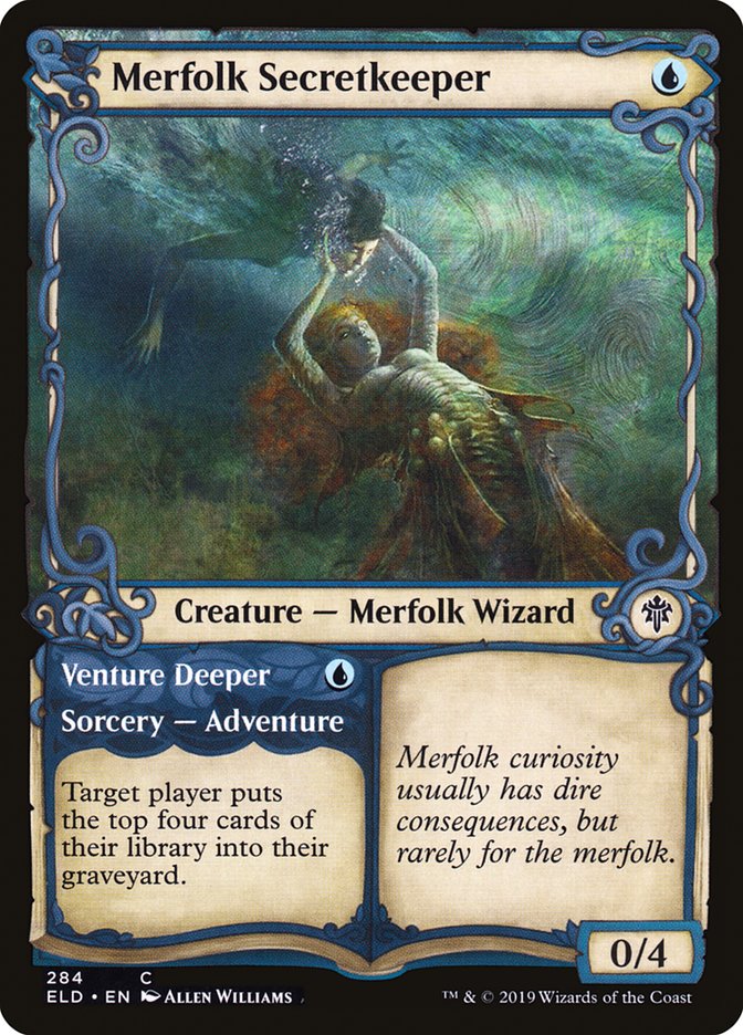 Merfolk Secretkeeper // Venture Deeper (Showcase) [Throne of Eldraine] | Exor Games Dartmouth