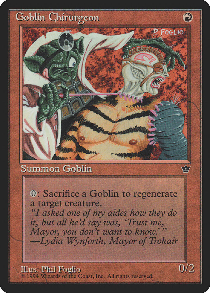 Goblin Chirurgeon (Phil Foglio) [Fallen Empires] | Exor Games Dartmouth