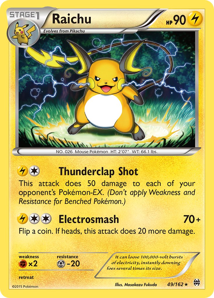 Raichu (49/162) (Theme Deck Exclusive) [XY: BREAKthrough] | Exor Games Dartmouth