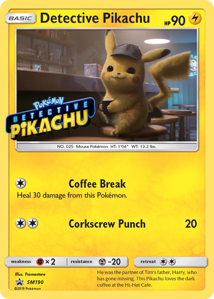 Detective Pikachu (SM190) (Stamped) [Sun & Moon: Black Star Promos] | Exor Games Dartmouth