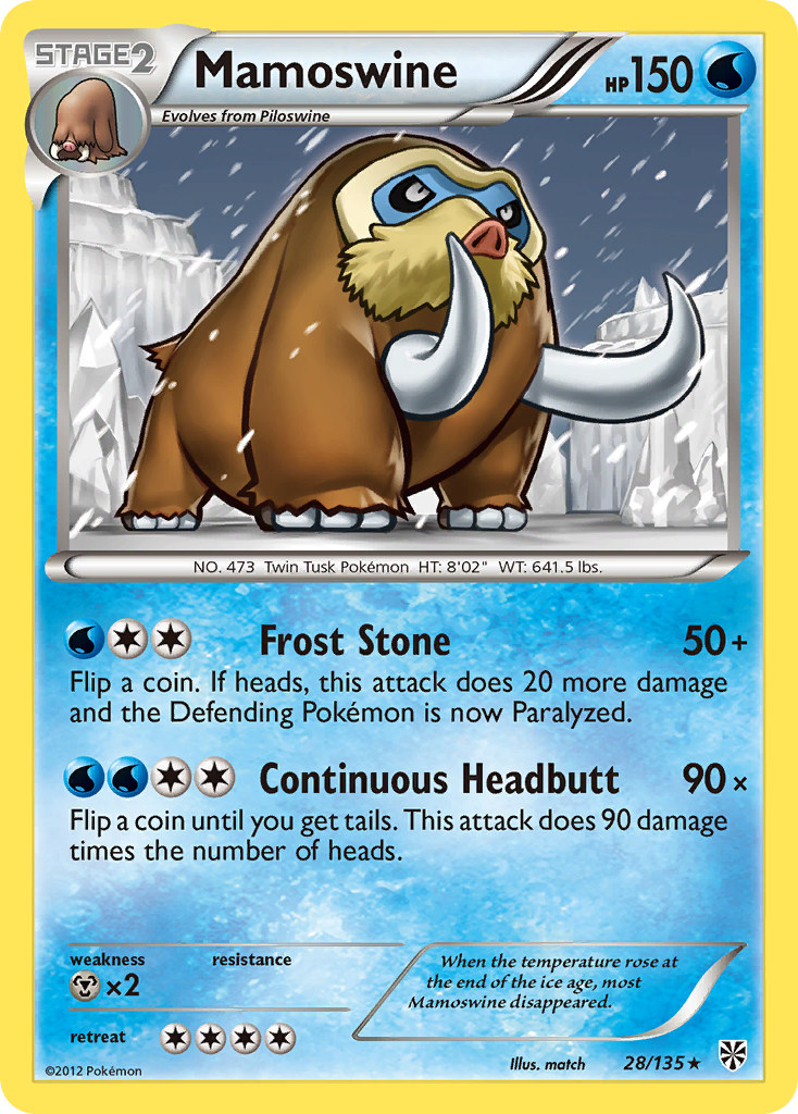 Mamoswine (28/135) [Black & White: Plasma Storm] | Exor Games Dartmouth