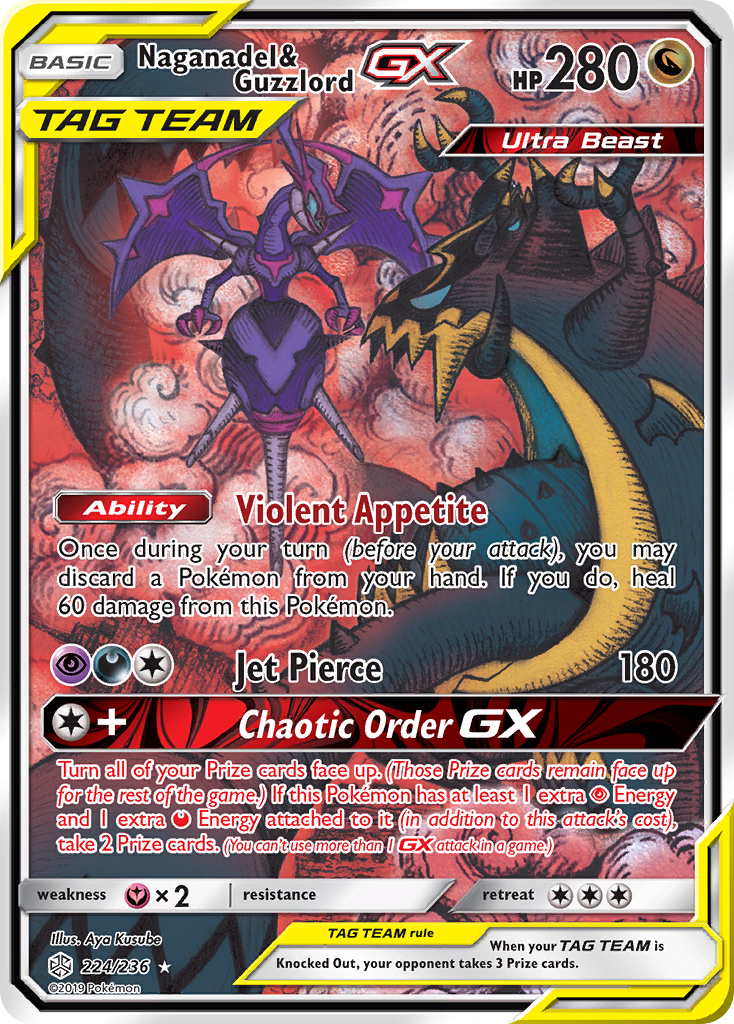 Naganadel & Guzzlord GX (224/236) [Sun & Moon: Cosmic Eclipse] | Exor Games Dartmouth