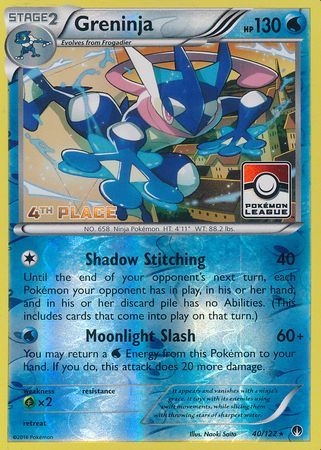 Greninja (40/122) (League Promo 4th Place) [XY: BREAKpoint] | Exor Games Dartmouth