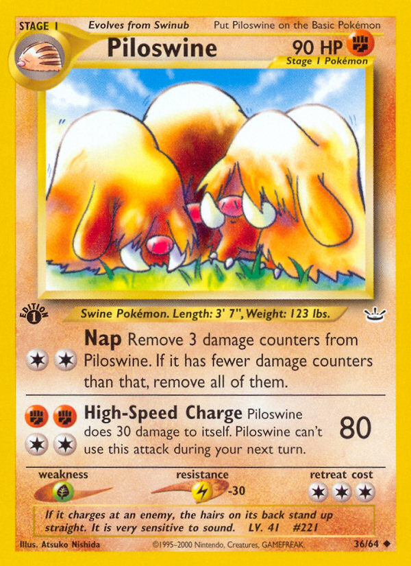 Piloswine (36/64) [Neo Revelation 1st Edition] | Exor Games Dartmouth