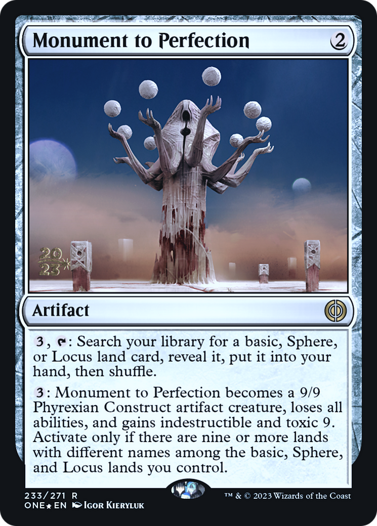 Monument to Perfection [Phyrexia: All Will Be One Prerelease Promos] | Exor Games Dartmouth