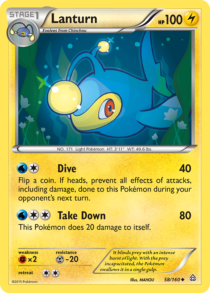 Lanturn (58/160) [XY: Primal Clash] | Exor Games Dartmouth