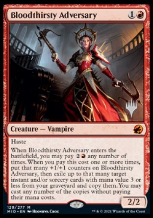 Bloodthirsty Adversary (Promo Pack) [Innistrad: Midnight Hunt Promos] | Exor Games Dartmouth