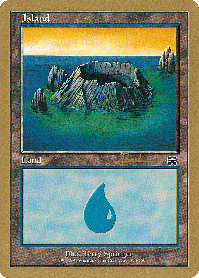 Island (335) (Antoine Ruel) [World Championship Decks 2001] | Exor Games Dartmouth