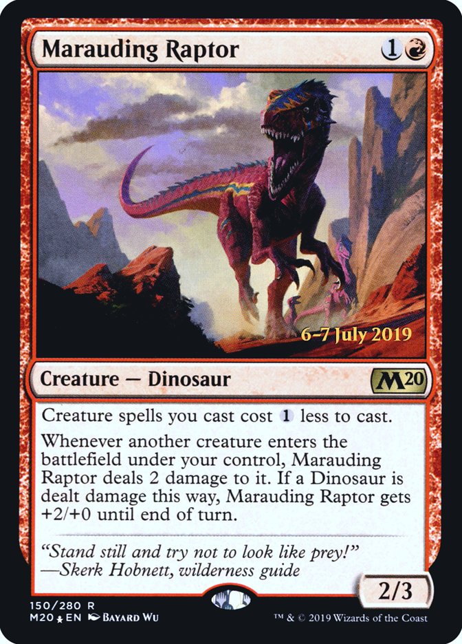 Marauding Raptor  [Core Set 2020 Prerelease Promos] | Exor Games Dartmouth