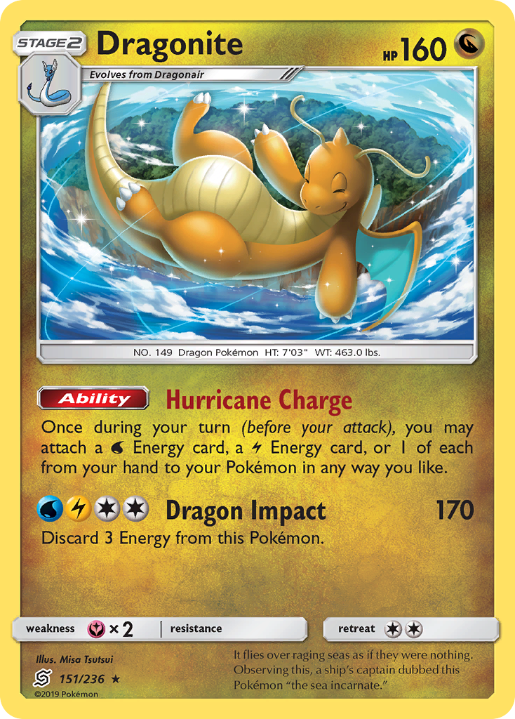 Dragonite (151/236) (Cosmos Holo) [Sun & Moon: Unified Minds] | Exor Games Dartmouth
