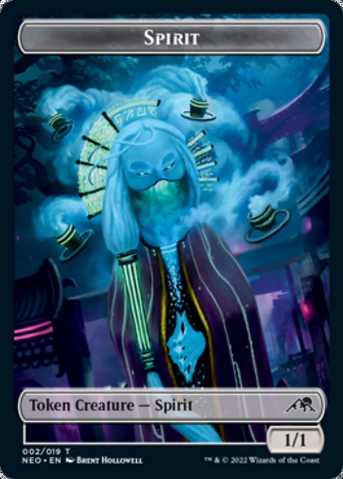 Spirit Token (002) [Kamigawa: Neon Dynasty Tokens] | Exor Games Dartmouth