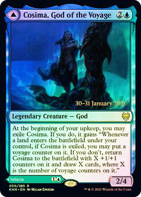 Cosima, God of the Voyage // The Omenkeel  [Kaldheim Prerelease Promos] | Exor Games Dartmouth